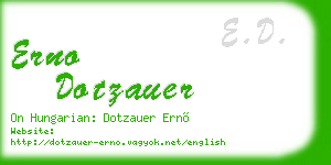 erno dotzauer business card